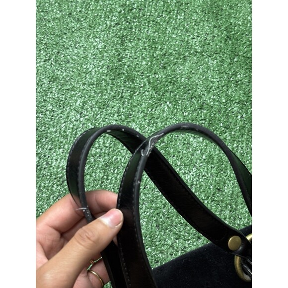 Juicy Couture Black Velvet Small Purse Vintage Y2K Bag Heart Charm Gold Chain - Picture 11 of 13